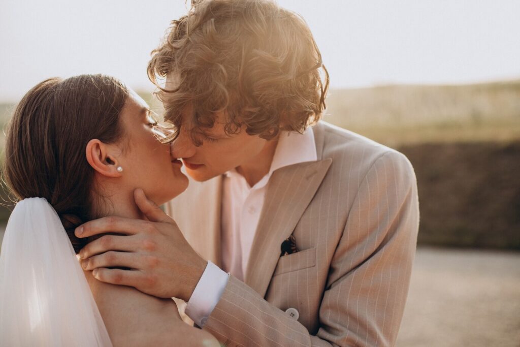 Young wedding couple 